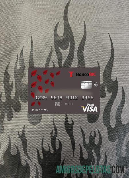 Angola Banco BIC Banco Visa Cartão Photolook Frente exemplo real